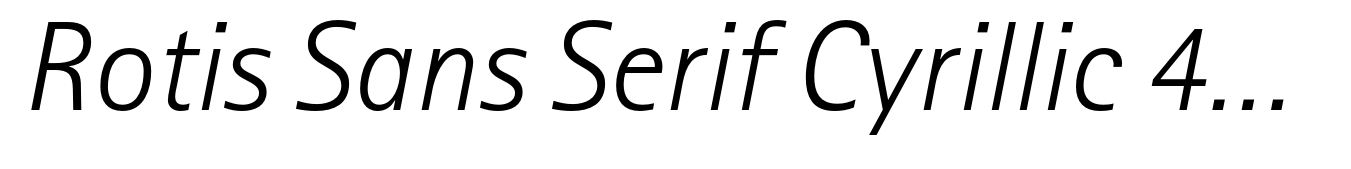 Rotis Sans Serif Cyrillic 46 Light Italic